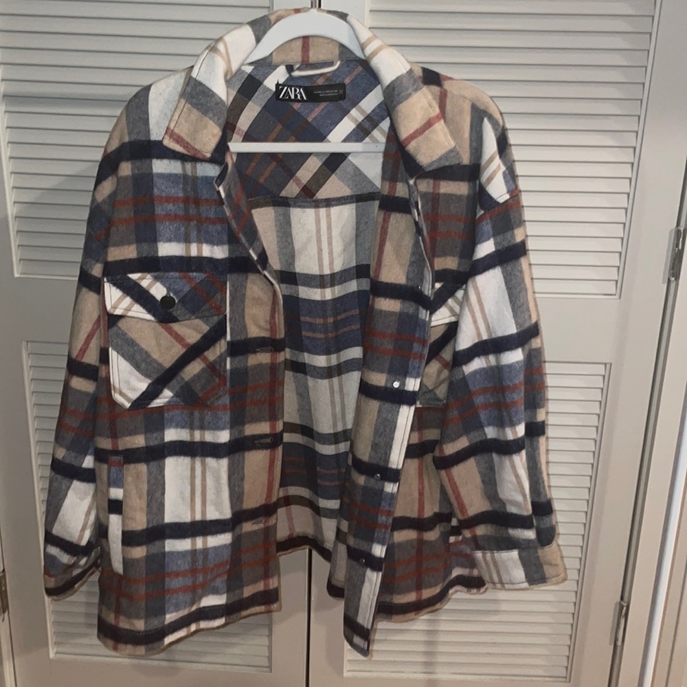 Zara Oversized Plaid Shacket